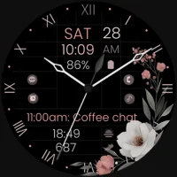 Elegant Floral Rose Watch Face
